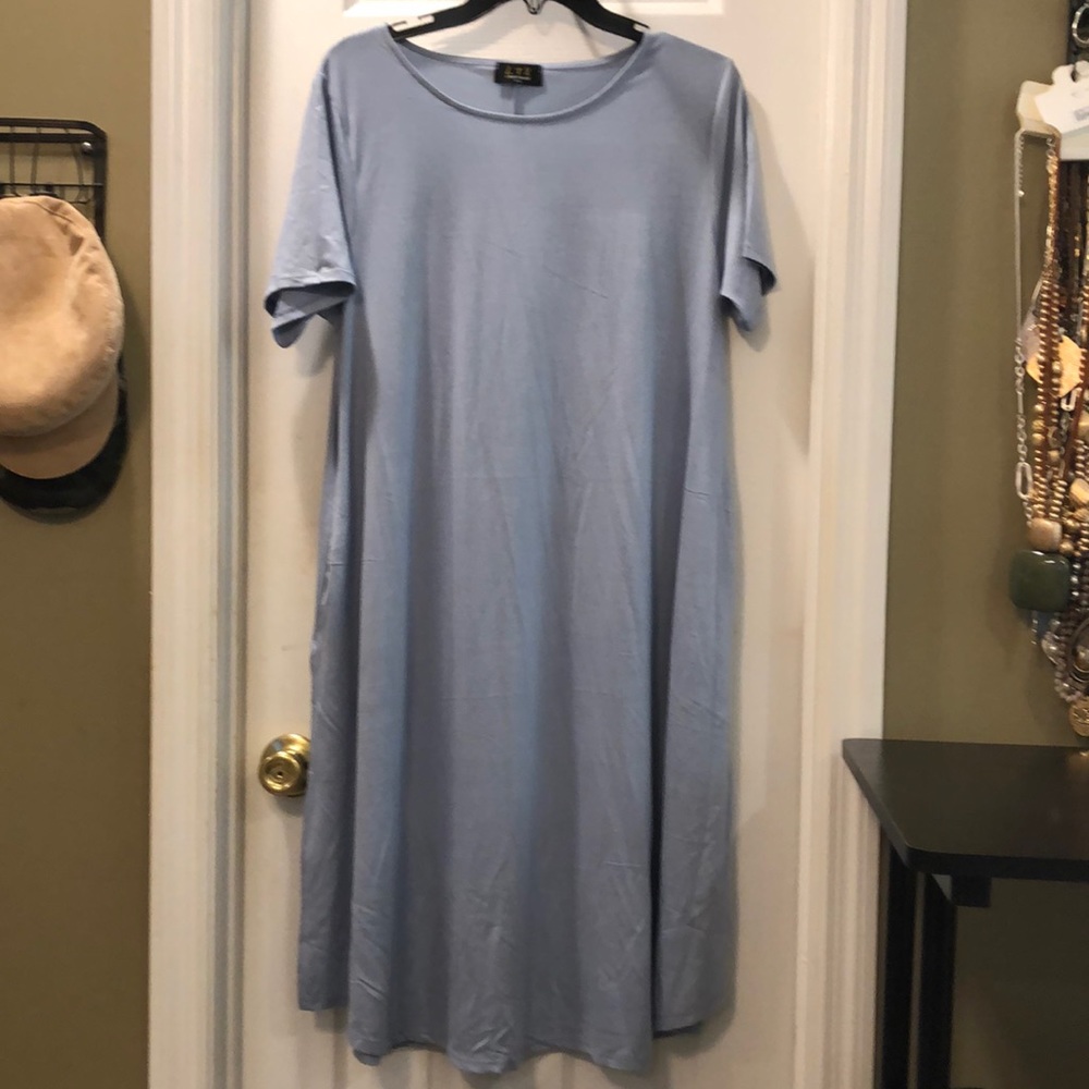Pale blue tshirt dress